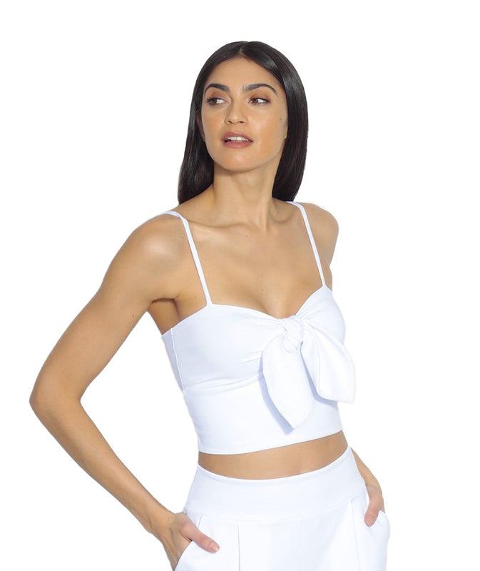 bow front crop string top